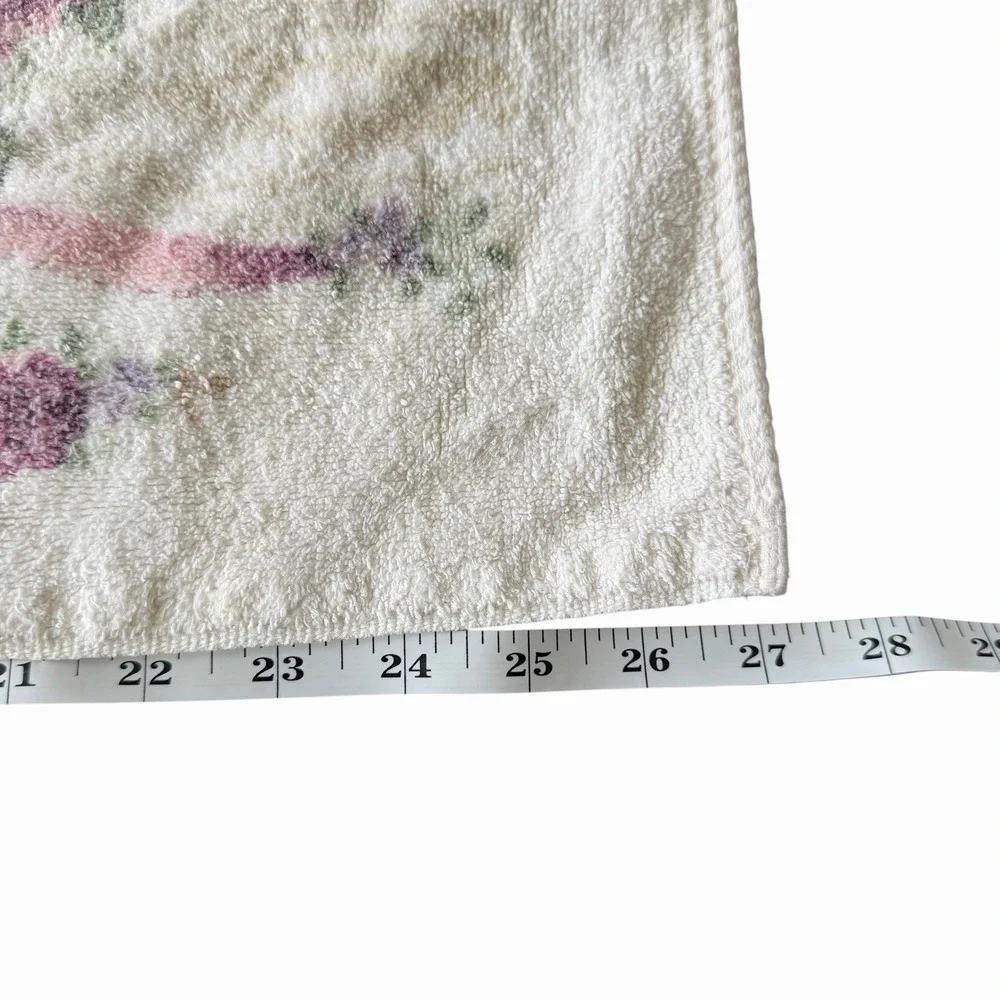 Vintage Glynna Turley Rose Floral Hand Towels 100 % Cotton Set 2‎ Cottagecore